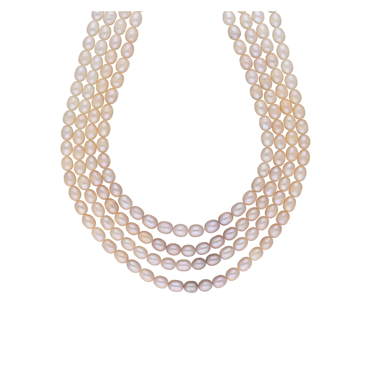 J Pearls Tulsi 4 Lines Pearl Necklaces - Real Pearl Jewelry - Distacart