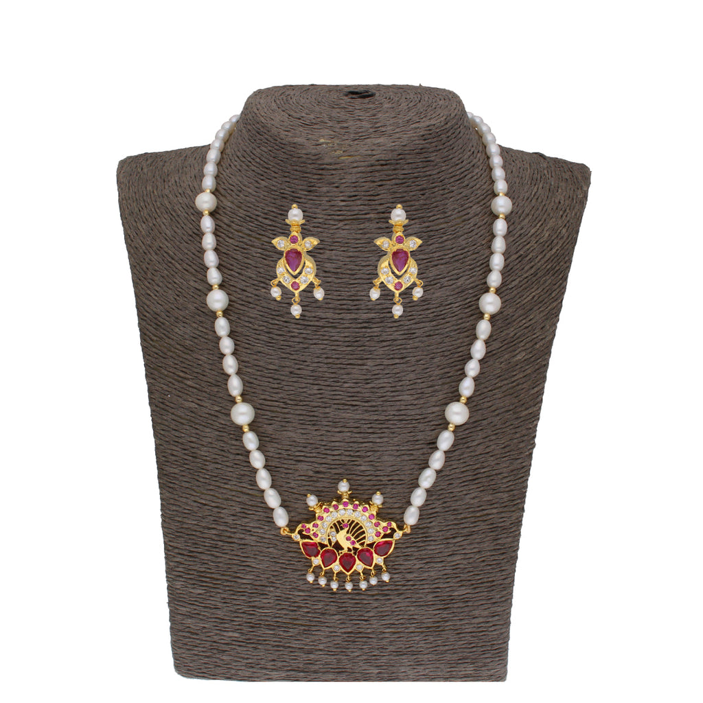 J Pearls Fancy 1 Line Oval Pearl Necklaces - Real Pearl Jewelry - Distacart