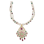J Pearls Gamini 3 Lines Seed Pearl Necklaces - Real Pearl Jewelry - Distacart