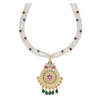 J Pearls Kashika 2 Lines Round Pearl Necklaces - Real Pearl Jewelry - Distacart