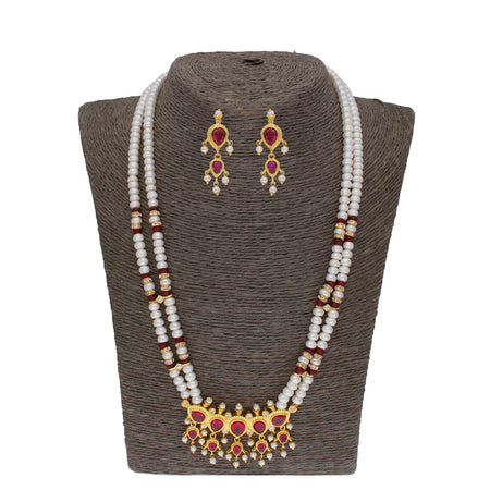 J Pearls Lajita 2 Lines Oval Pearl Necklaces - Real Pearl Jewelry