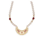 J Pearls Qayanat 1 Line Oval Pearl Necklaces - Real Pearl Jewelry - Distacart