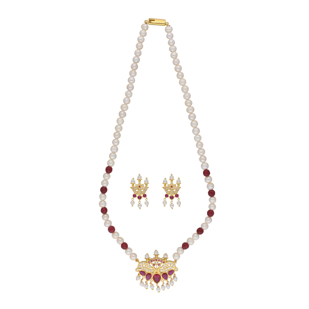 J Pearls Widisha 1 Line Round Pearl Necklaces - Real Pearl Jewelry - Distacart