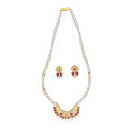 J Pearls Ehani 1 Line Oval Pearl Necklaces - Real Pearl Jewelry - Distacart
