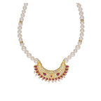 J Pearls Ehani 1 Line Oval Pearl Necklaces - Real Pearl Jewelry - Distacart