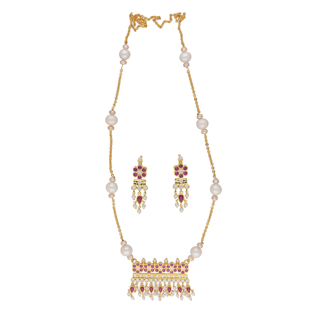 J Pearls Raksha 1 Line Round Pearl Necklaces - Real Pearl Jewelry - Distacart