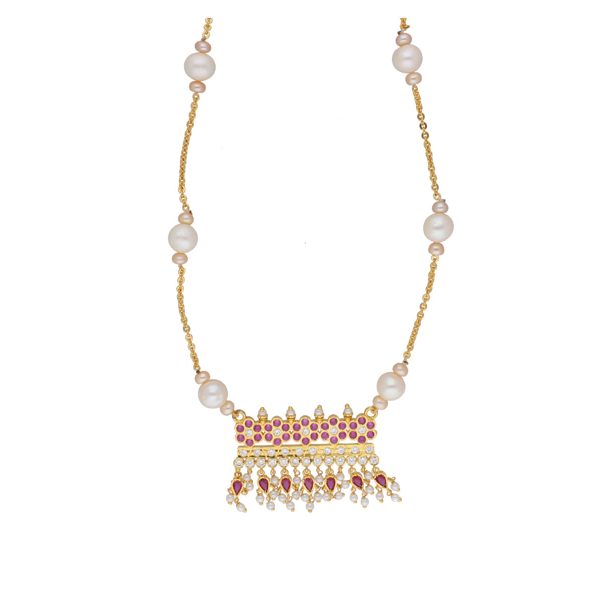 J Pearls Raksha 1 Line Round Pearl Necklaces - Real Pearl Jewelry - Distacart