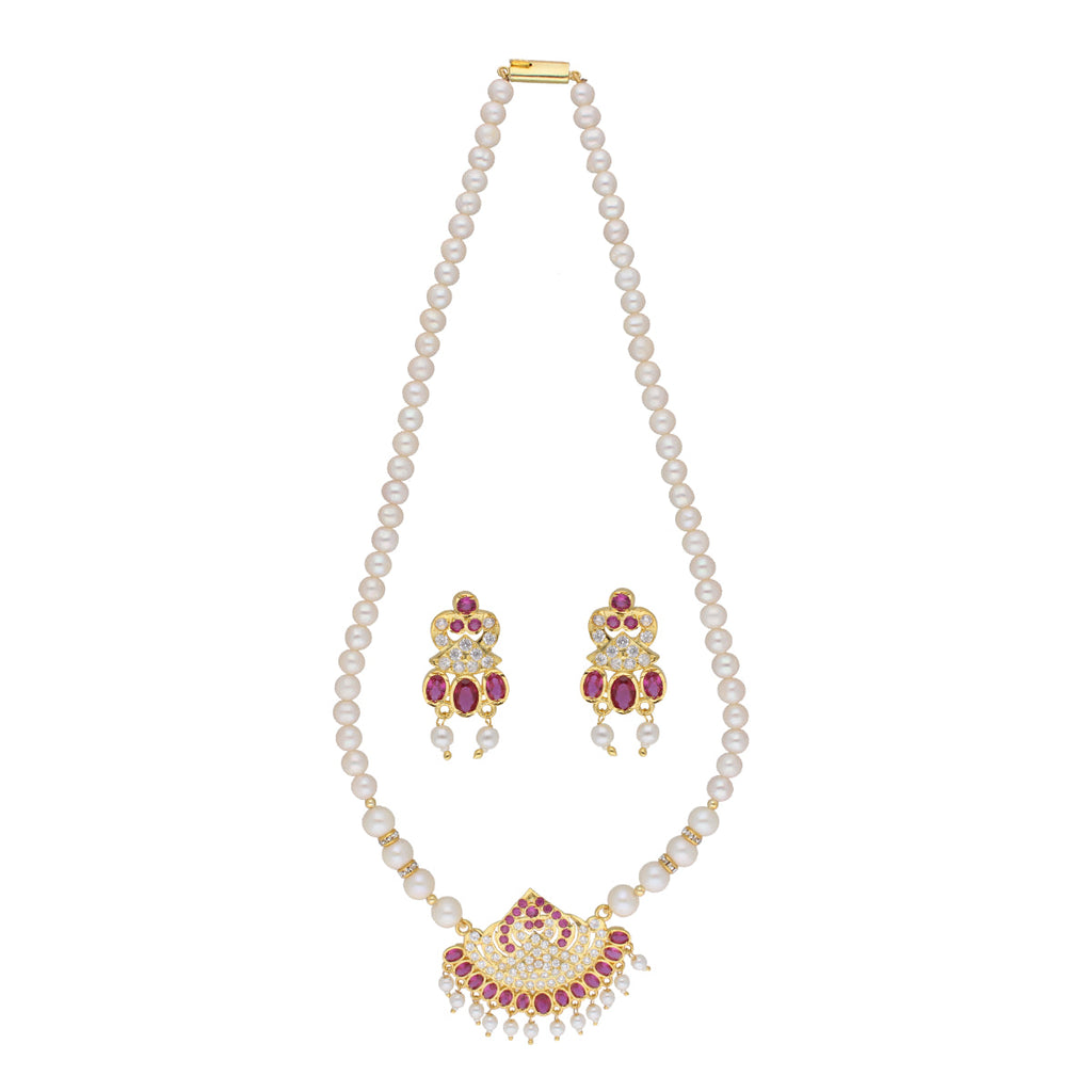 J Pearls Tulsi 1 Line Round Pearl Necklaces - Real Pearl Jewelry - Distacart