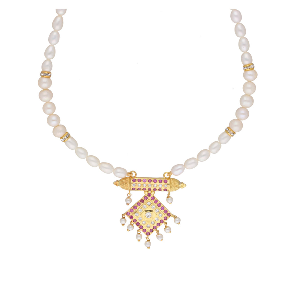 J Pearls Yochana 1 Line Round Pearl Necklaces - Real Pearl Jewelry - Distacart