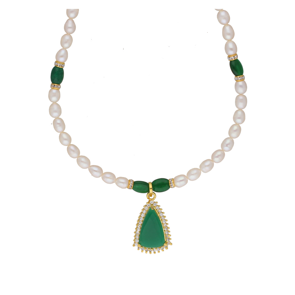 J Pearls Saanvi 1 Line Oval Pearl Set - Real Pearl Jewelry - Distacart