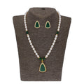 J Pearls Saanvi 1 Line Oval Pearl Set - Real Pearl Jewelry - Distacart