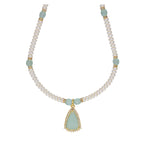 J Pearls Cancala 1 Line Button Pearl Set - Real Pearl Jewelry - Distacart