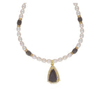 J Pearls Riya 1 Line Oval Pearl Set - Real Pearl Jewelry - Distacart