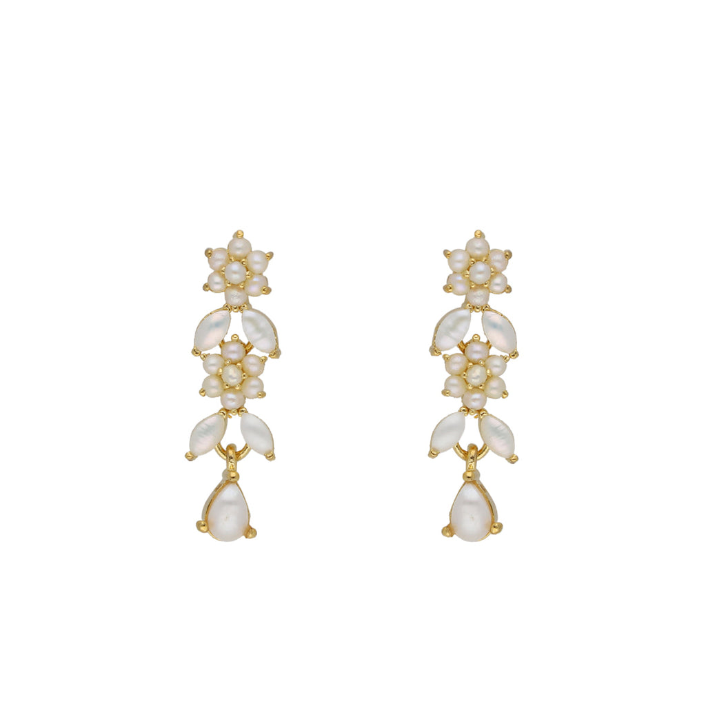J Pearls Zara 1 Line Necklace Set - Real Pearl Jewelry - Distacart