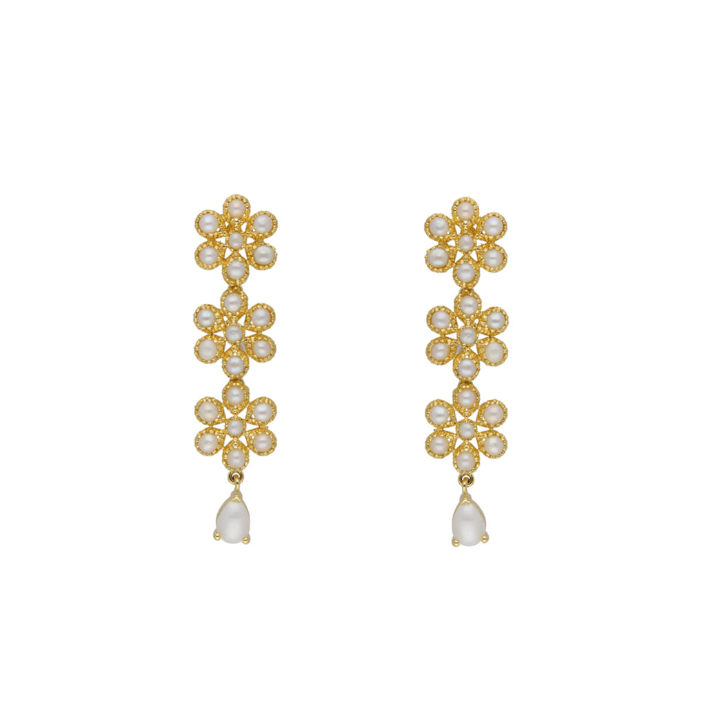 J Pearls Baasima 1 Line Necklace Set - Real Pearl Jewelry - Distacart