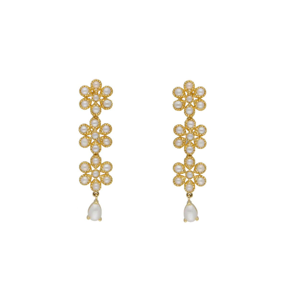 J Pearls Baasima 1 Line Necklace Set - Real Pearl Jewelry - Distacart