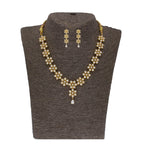 J Pearls Baasima 1 Line Necklace Set - Real Pearl Jewelry - Distacart