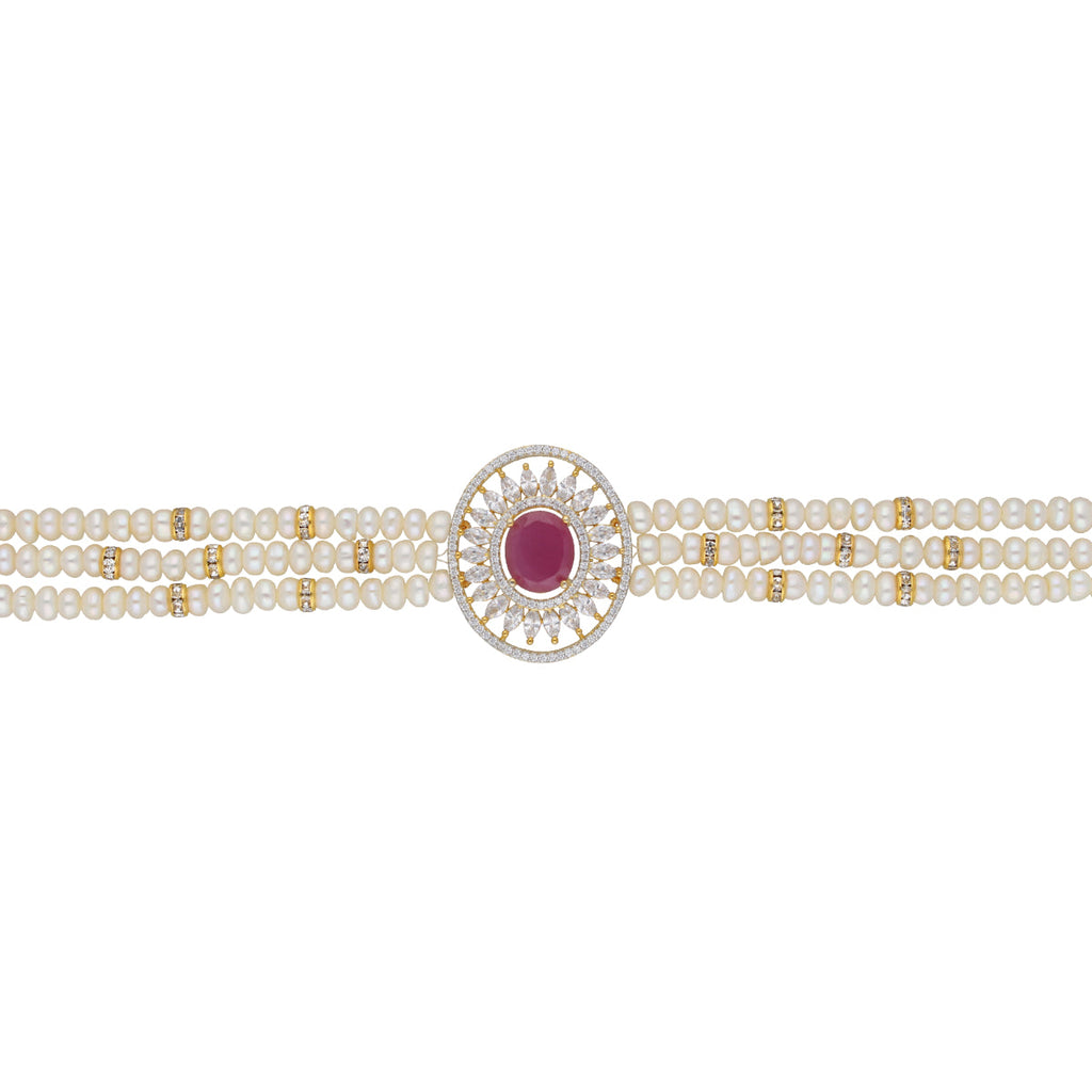 J Pearls Kashvi Pearl Choker - Real Pearl Jewelry - Distacart