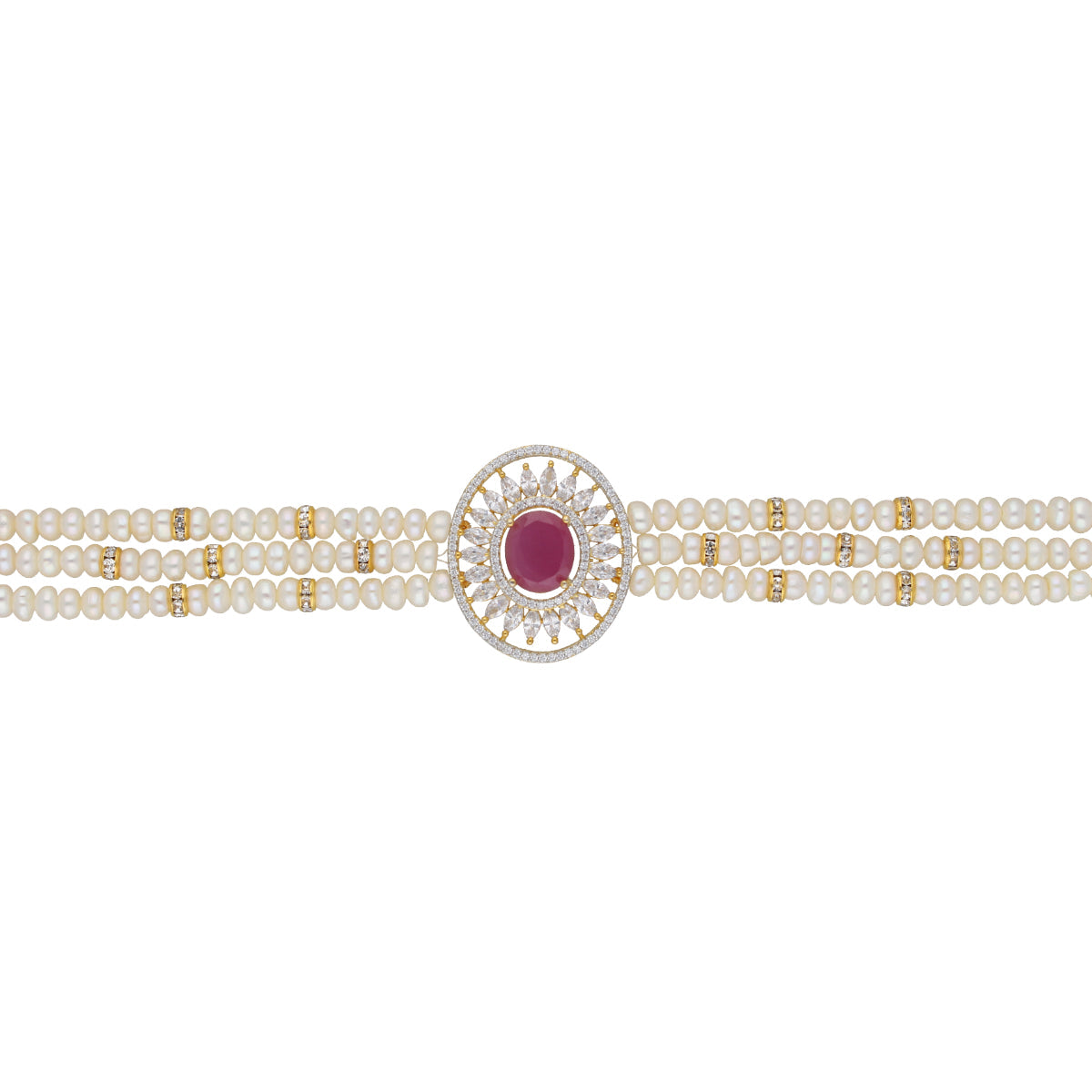J Pearls Kashvi Pearl Choker - Real Pearl Jewelry - Distacart