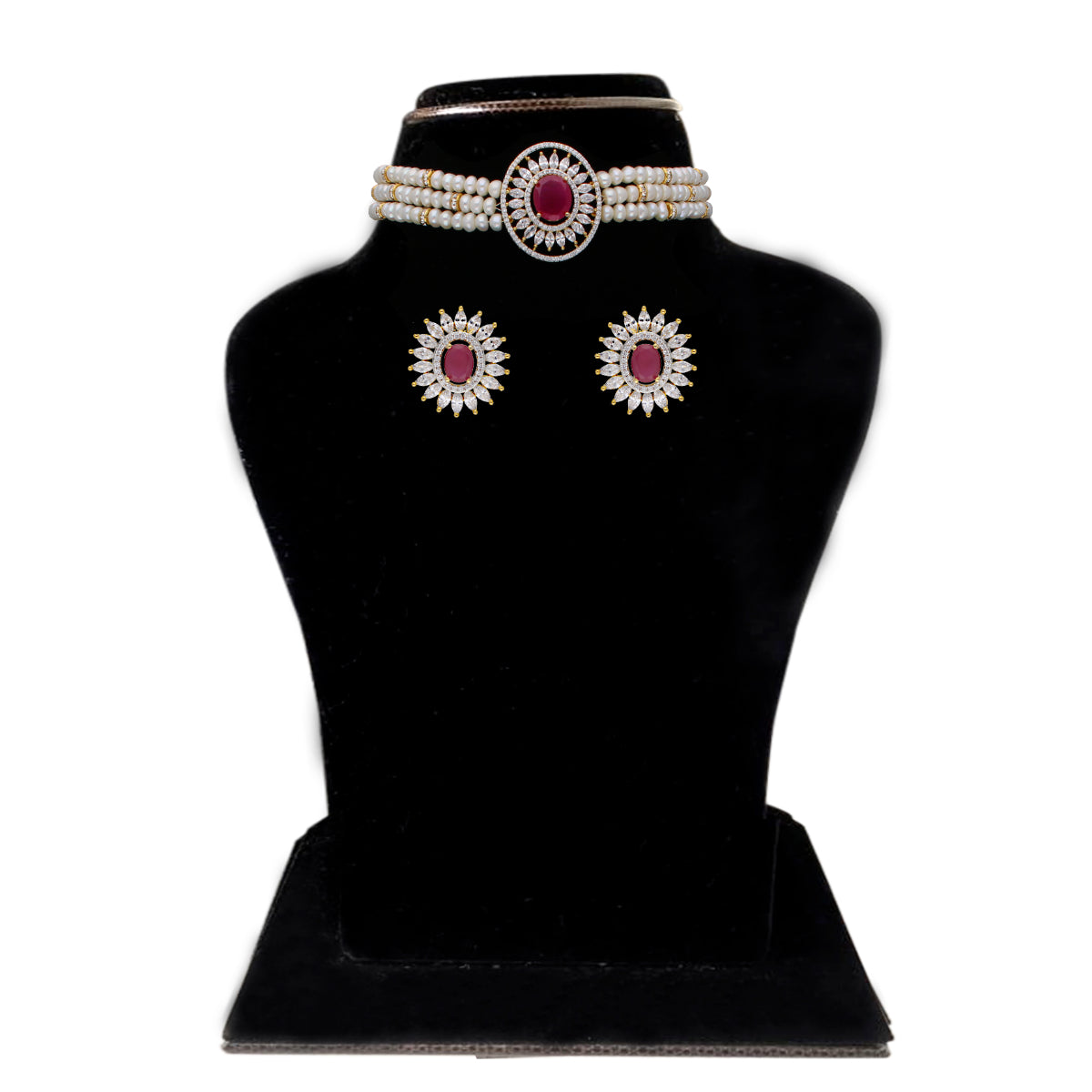 J Pearls Kashvi Pearl Choker - Real Pearl Jewelry - Distacart