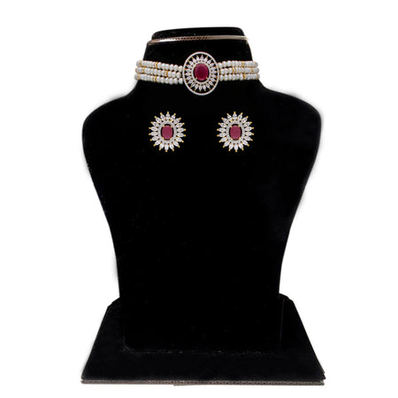 J Pearls Kashvi Pearl Choker - Real Pearl Jewelry