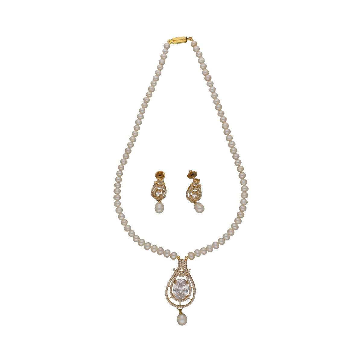 J Pearls Dazzle Pearl Necklace Set