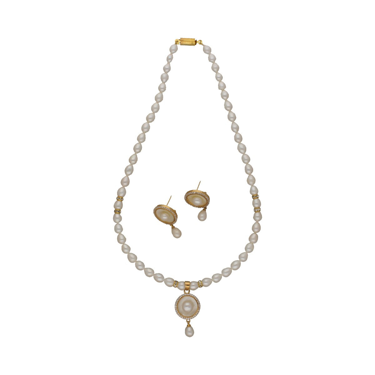 J Pearls Shimmering Pearl Necklace Set