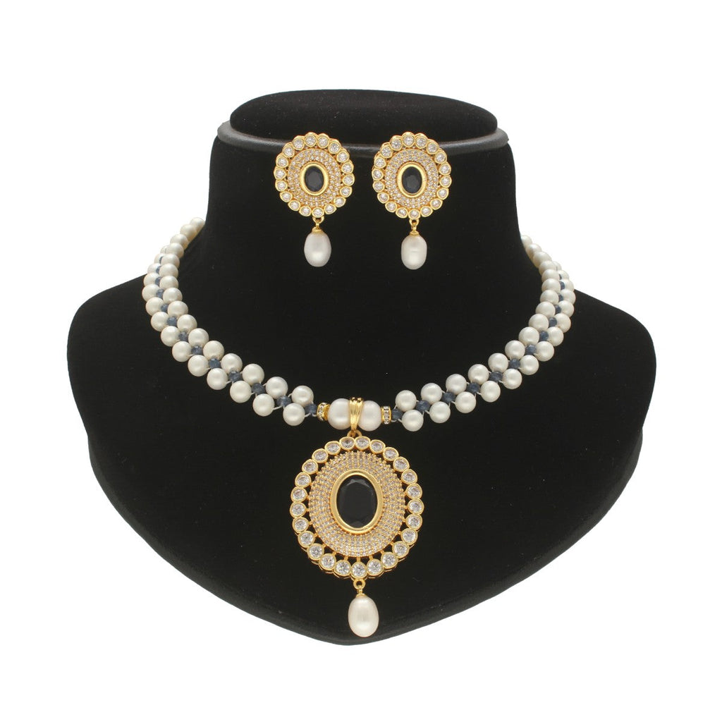J Pearls Rosette Pearl Necklace Set