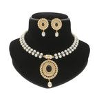 J Pearls Rosette Pearl Necklace Set