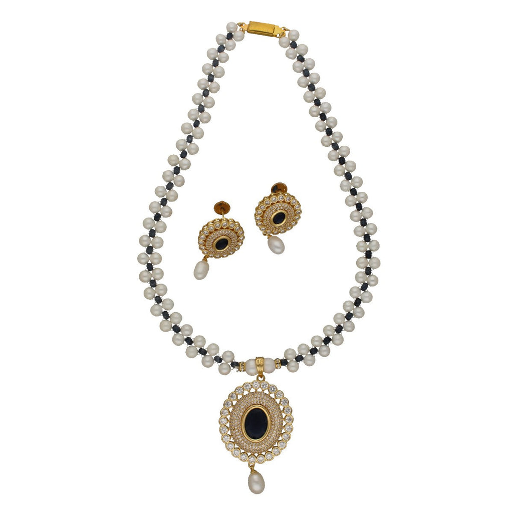 J Pearls Rosette Pearl Necklace Set