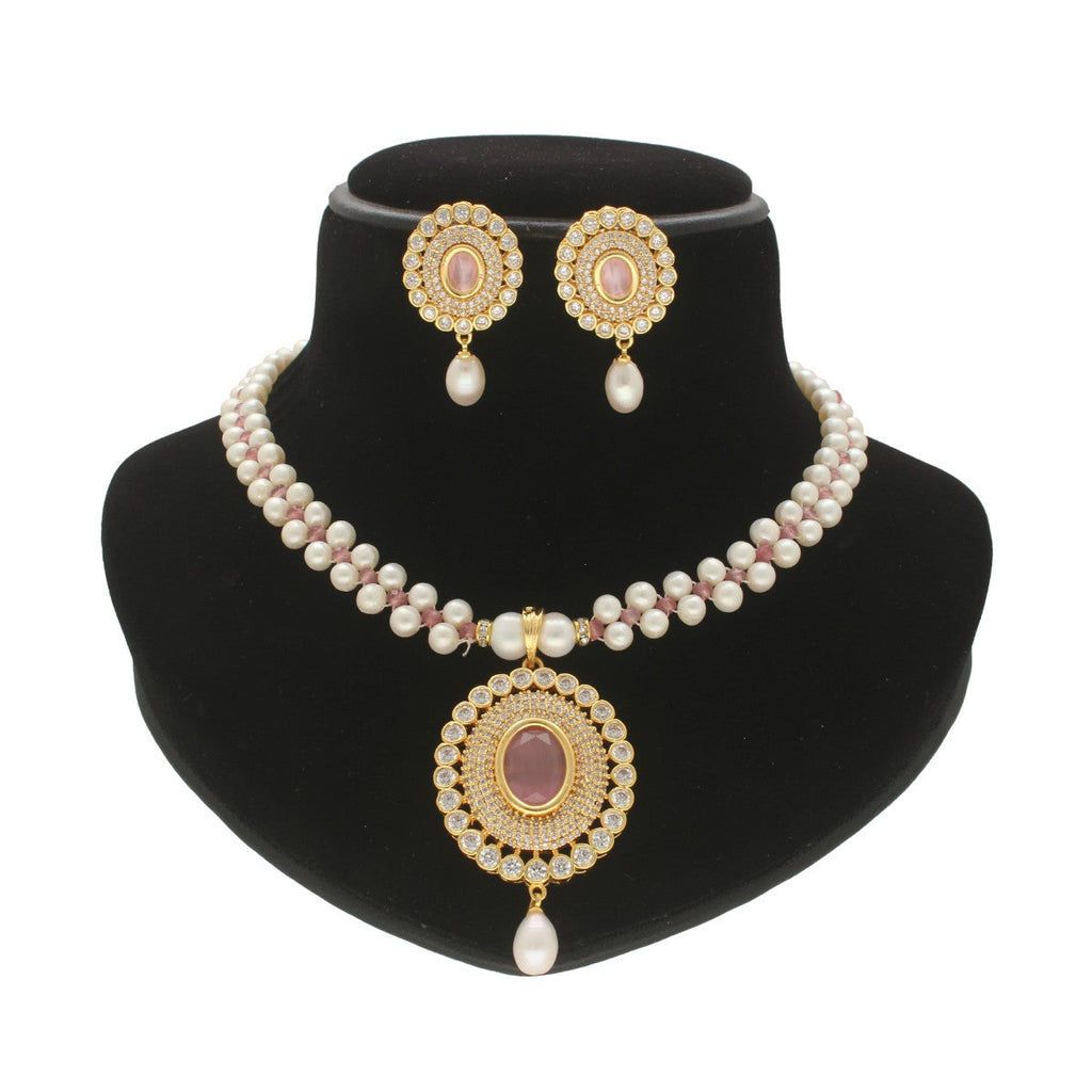 J Pearls Crystal Pearl Necklace Set