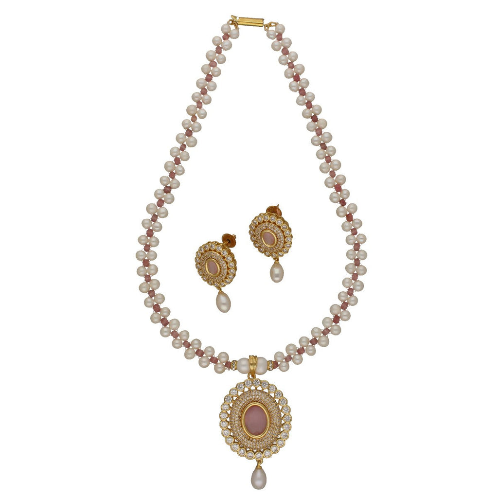 J Pearls Crystal Pearl Necklace Set