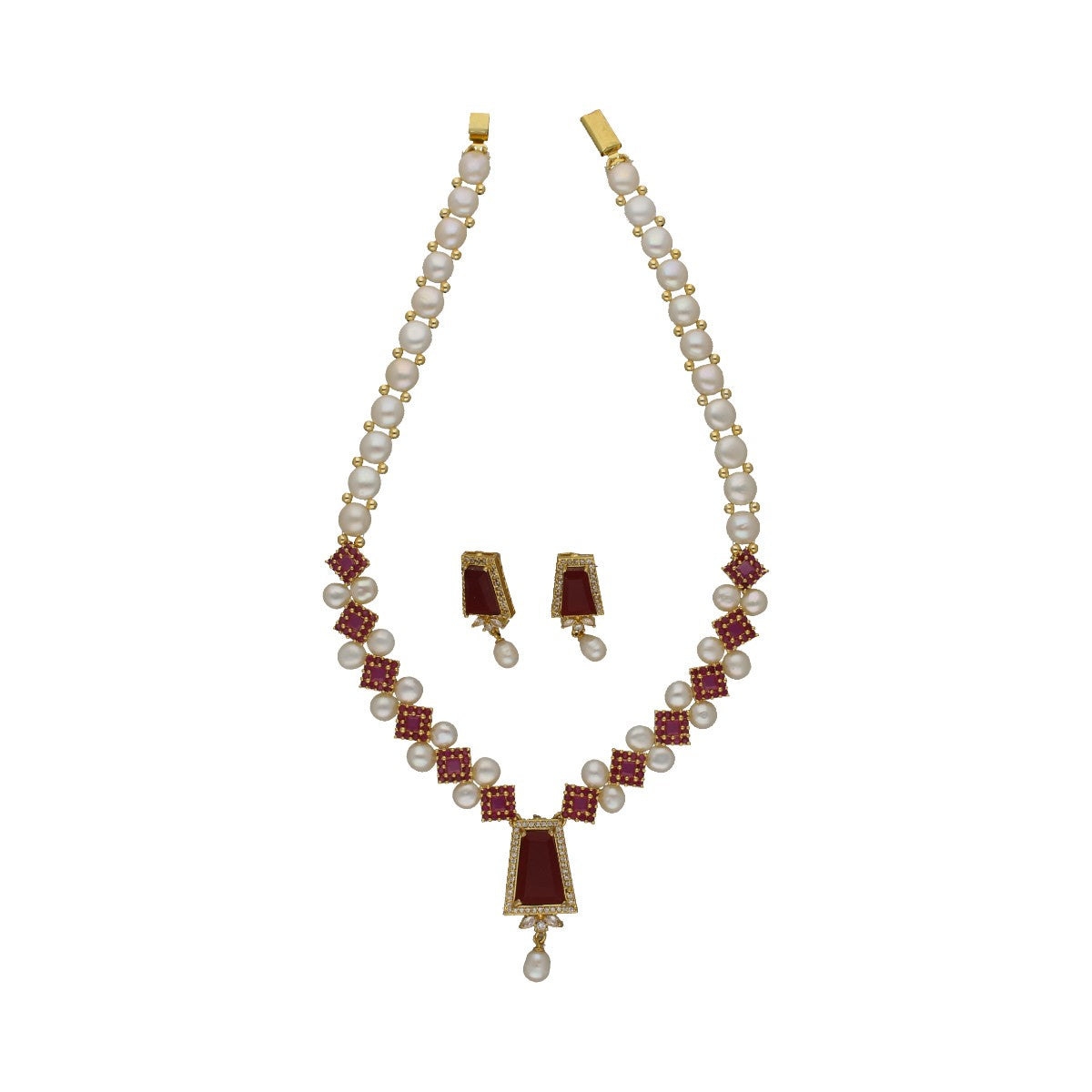 J Pearls Elegance Pearl Necklace Set