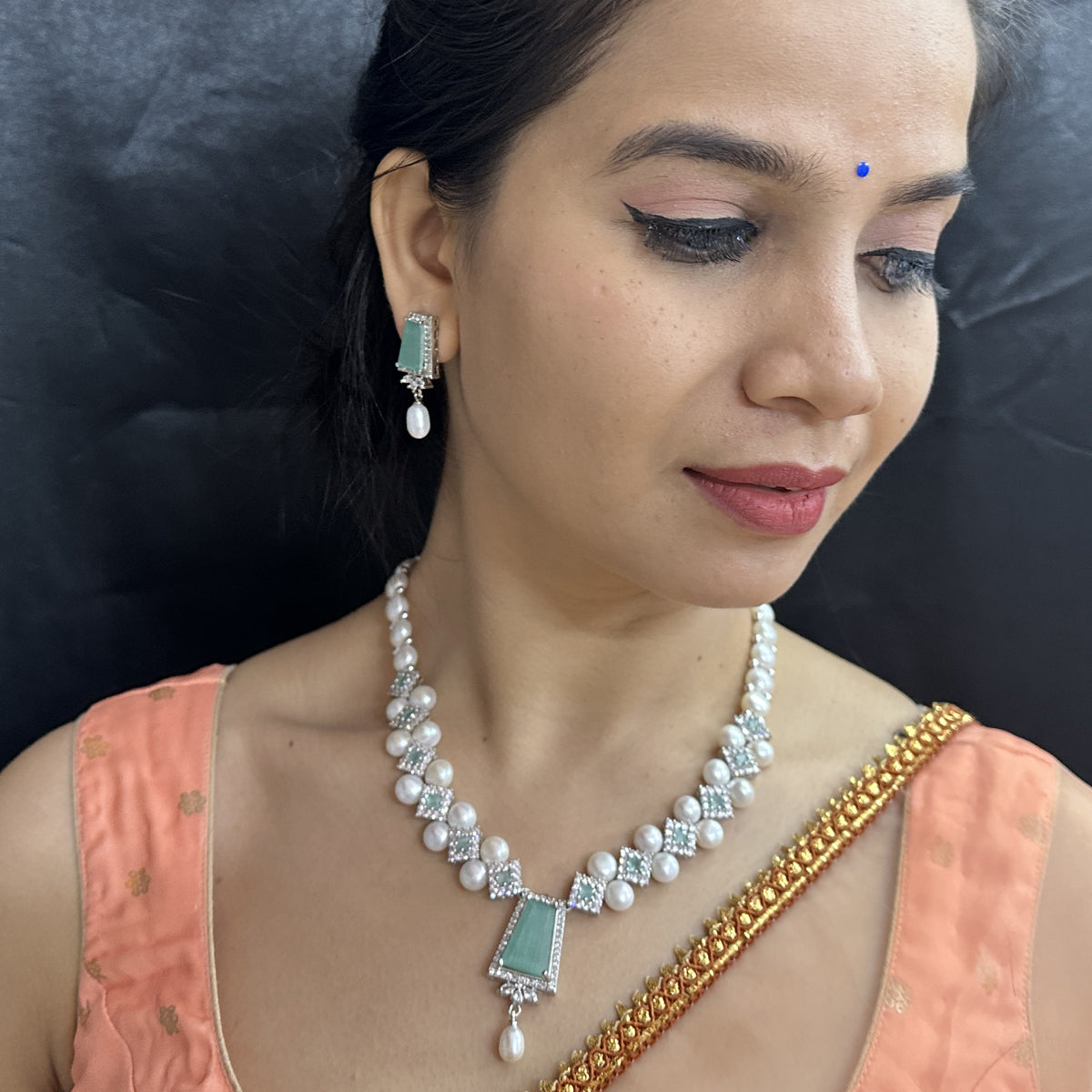 J Pearls Symphony Pearl Necklace Set - Distacart