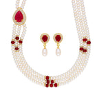 J Pearls Stunning 3 String Necklace Set - Real Pearl Jewelry - Distacart