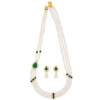 J Pearls Famous 3 String Necklace Set - Real Pearl Jewelry - Distacart