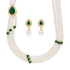 J Pearls Famous 3 String Necklace Set - Real Pearl Jewelry - Distacart