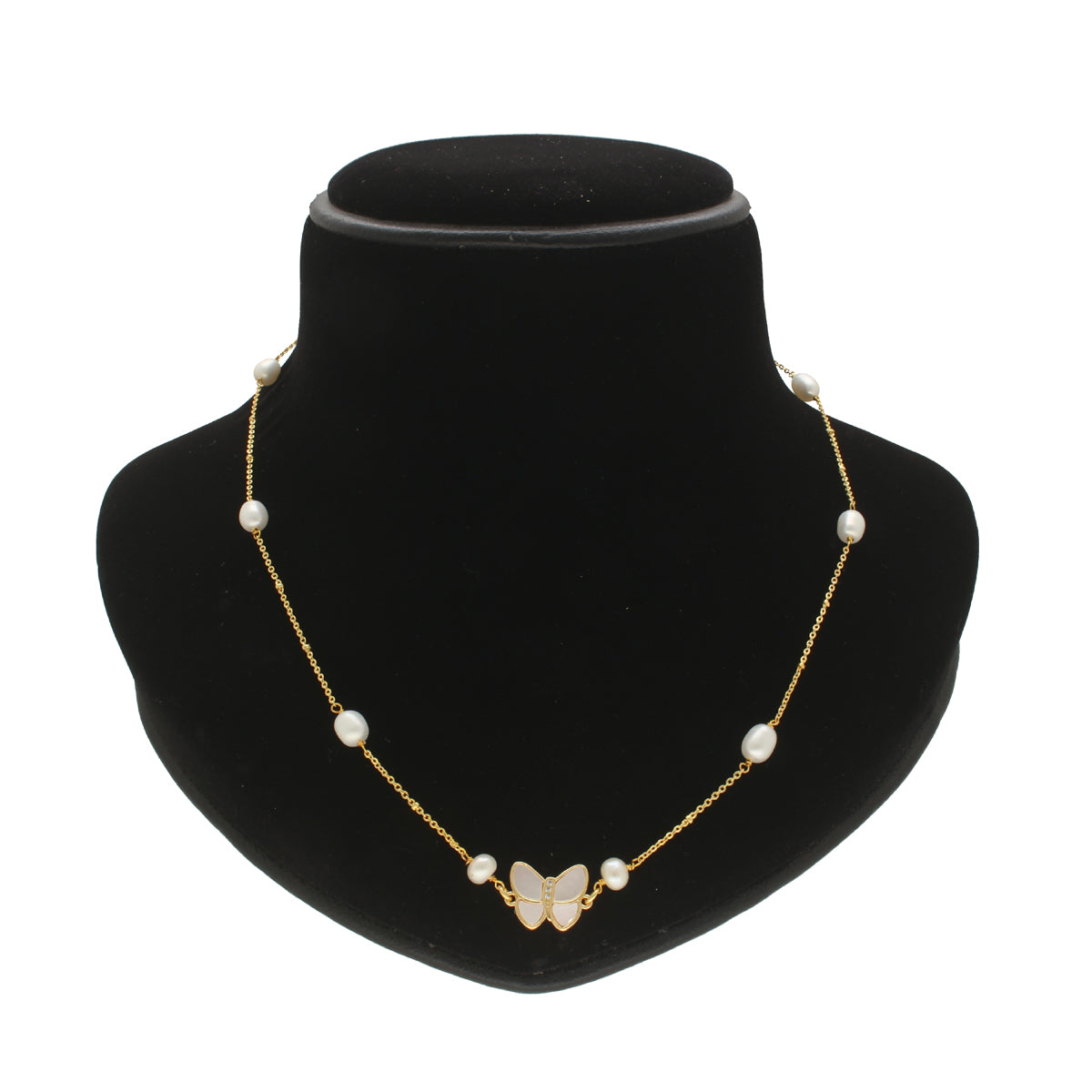 J Pearls ButterFly Pearl Pendant Set