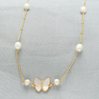 J Pearls ButterFly Pearl Pendant Set