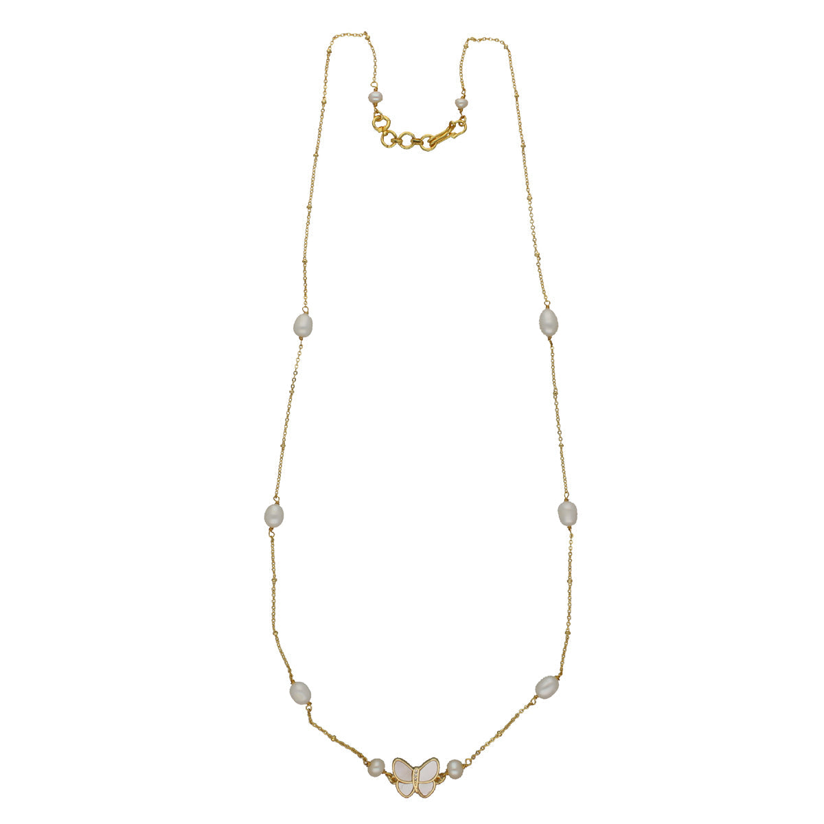 J Pearls ButterFly Pearl Pendant Set