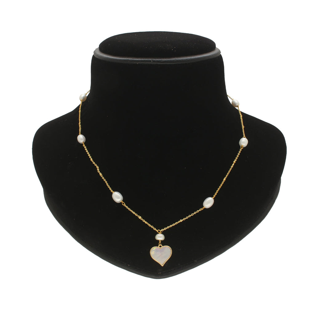 J Pearls Heart Pearl Pendant Set