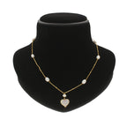 J Pearls Heart Pearl Pendant Set