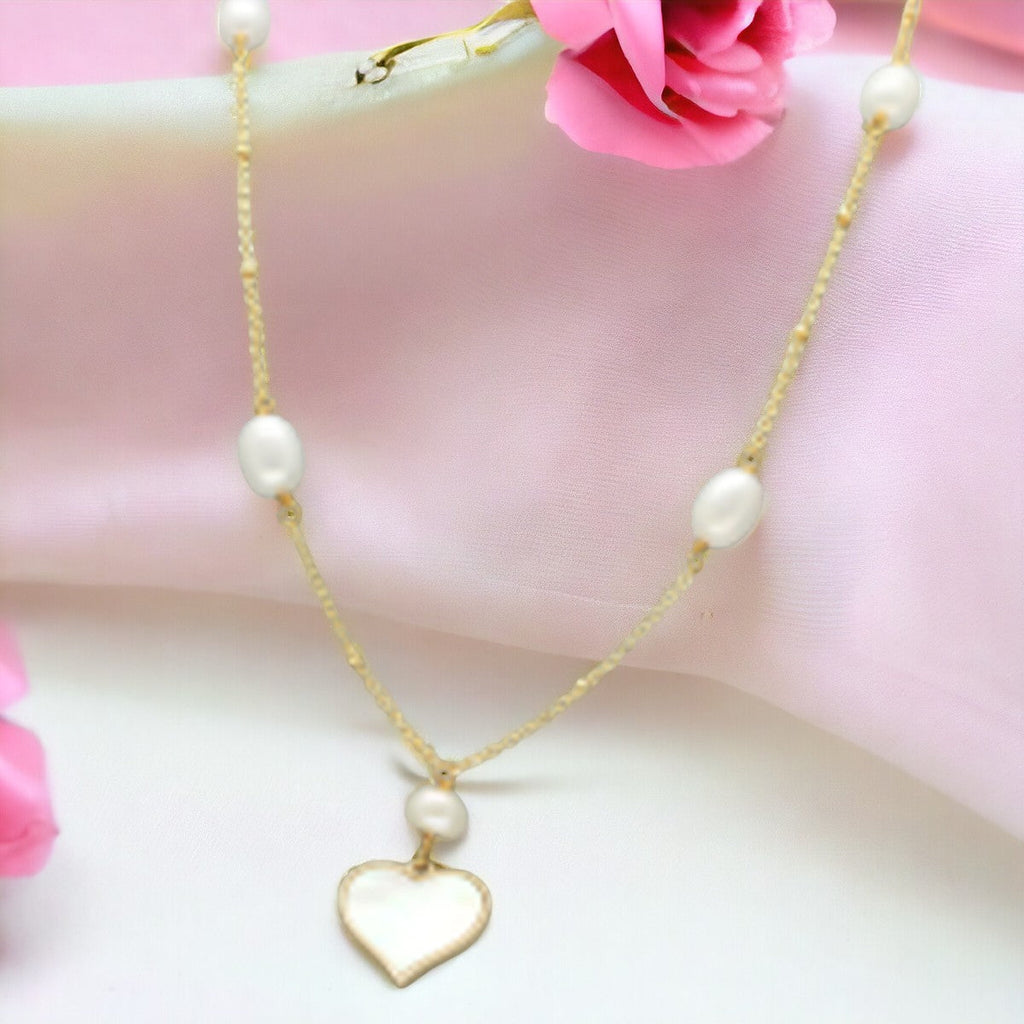 J Pearls Heart Pearl Pendant Set