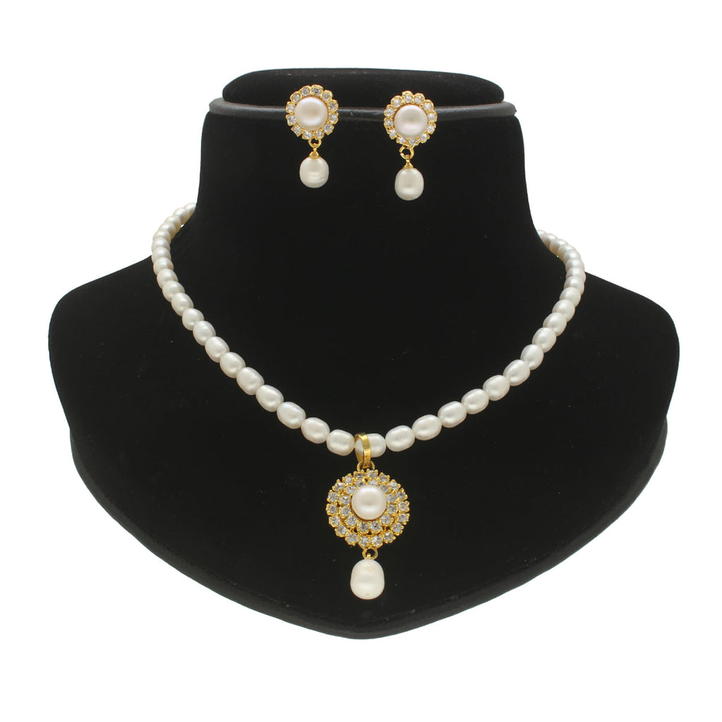 J Pearls Flora Pearl Pendant Set