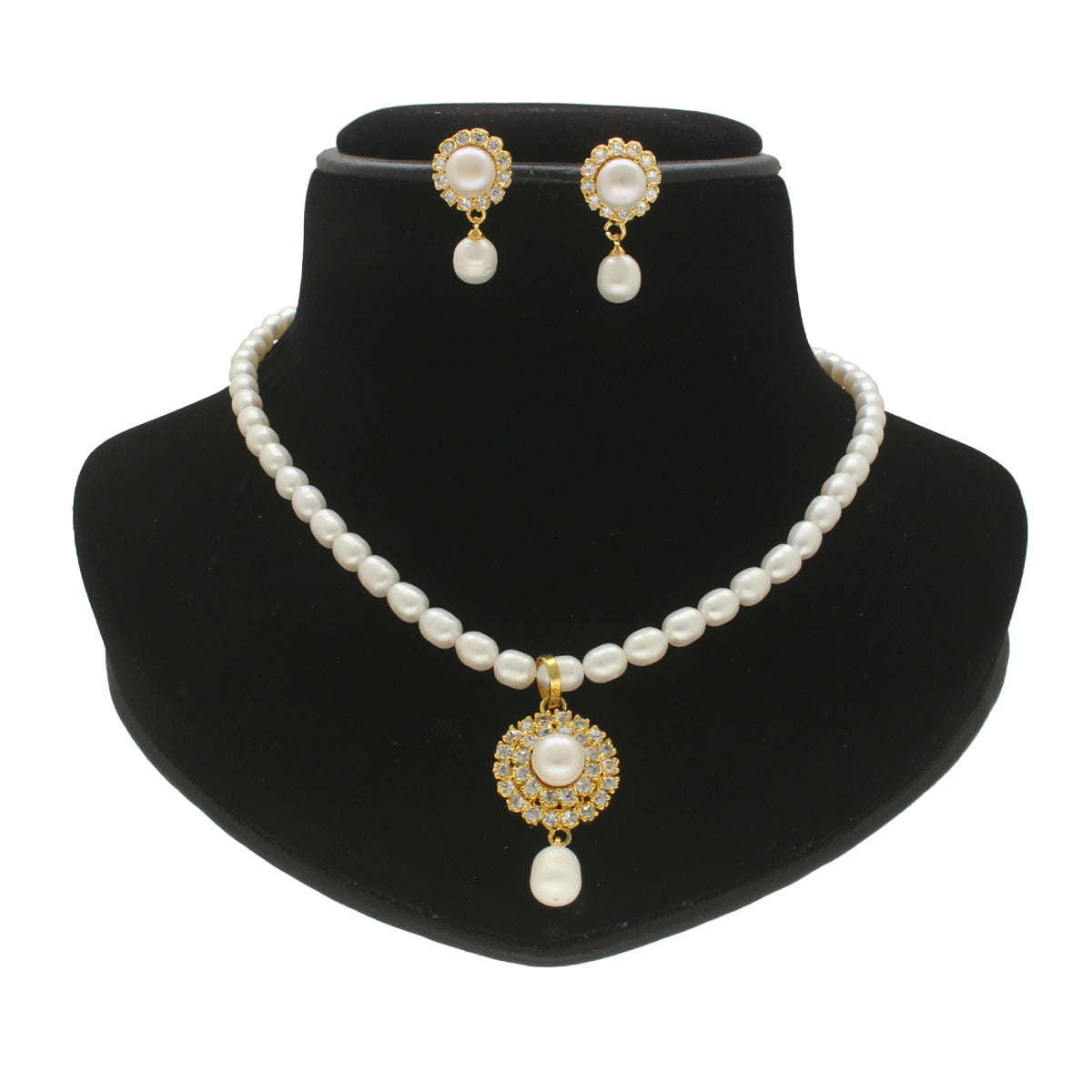 J Pearls Flora Pearl Pendant Set