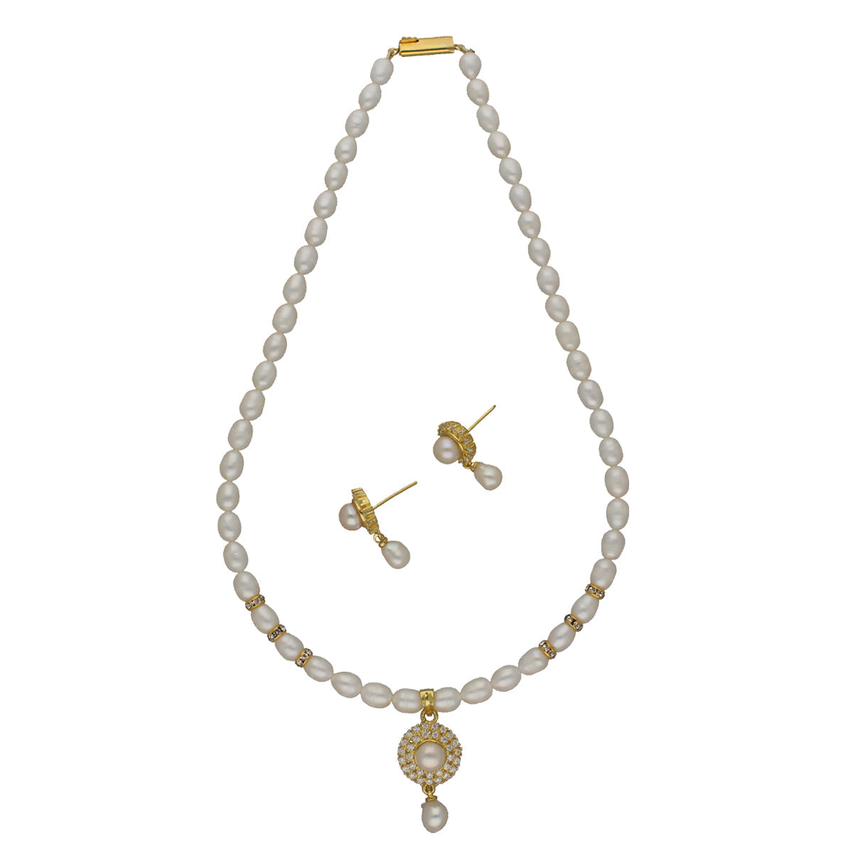 J Pearls Flora Pearl Pendant Set