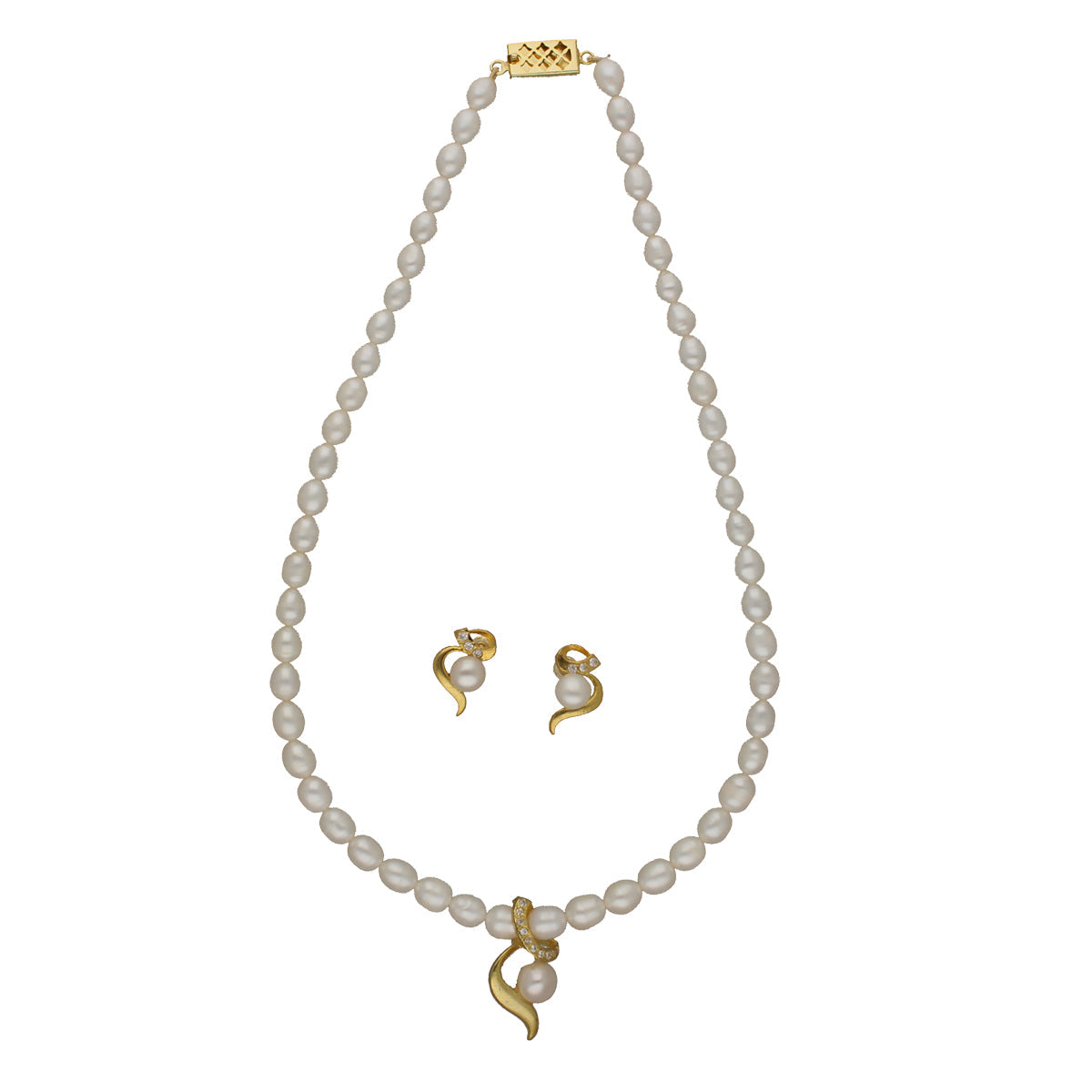 J Pearls Abha Pearl Pendant Set
