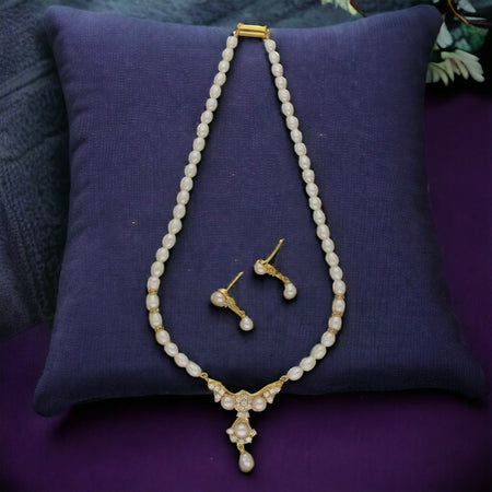 J Pearls Sanjitha Pearl Pendant Set