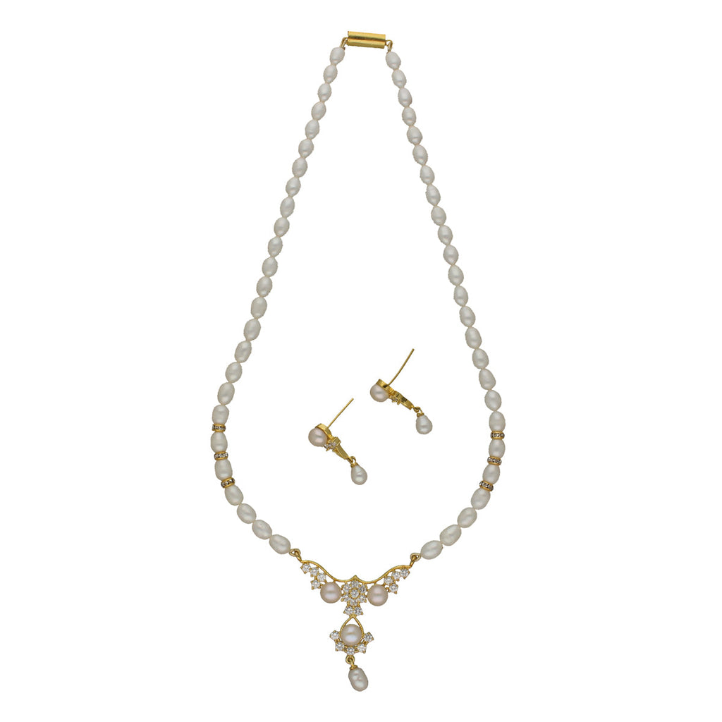 J Pearls Sanjitha Pearl Pendant Set