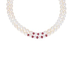 J Pearls 2 Line 5-6Mm Oval Pearl Set - Real Pearl Jewelry - Distacart